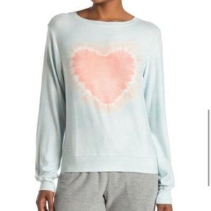 Wildfox Heartfelt Tie Dye Baggy Beach Sweatshirt Sz Medium NWT